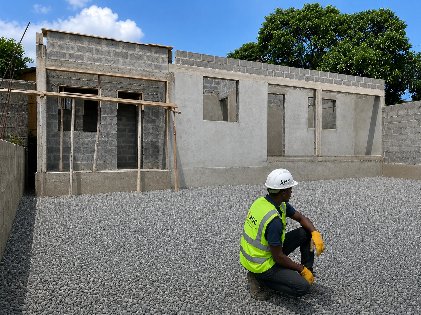 Chantier de construction AGC en cours